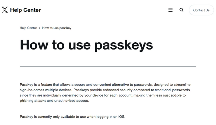 兴宾苹果维修店铺分享iOS用户如何通过通行密钥(Passkey)登录 